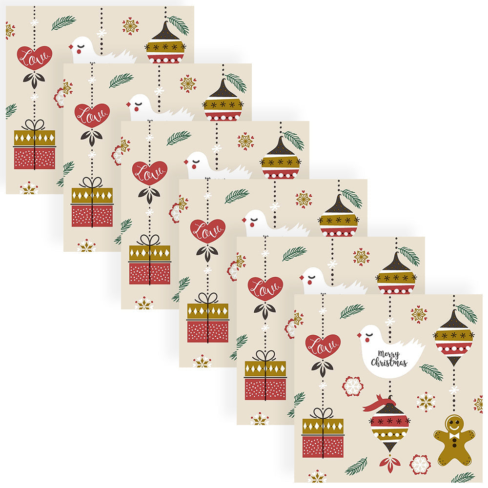 Paper+design Luncheon 3-Ply Napkin Party Tissue 33x33cm Xmas Hangings (120 Pieces)