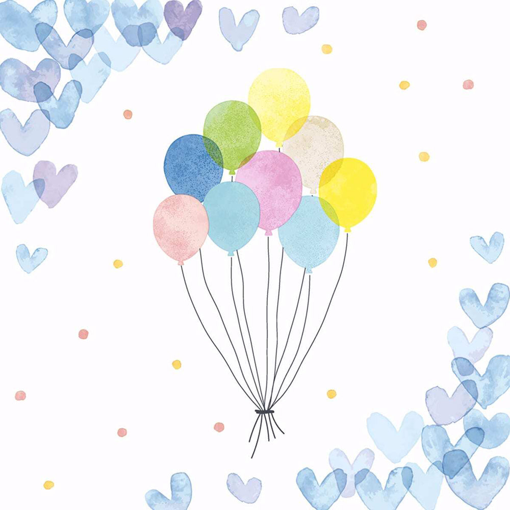 Paper+design Luncheon 3-Ply Napkin Party Tissue 33x33cm Hearts Balloons (20 Pieces)
