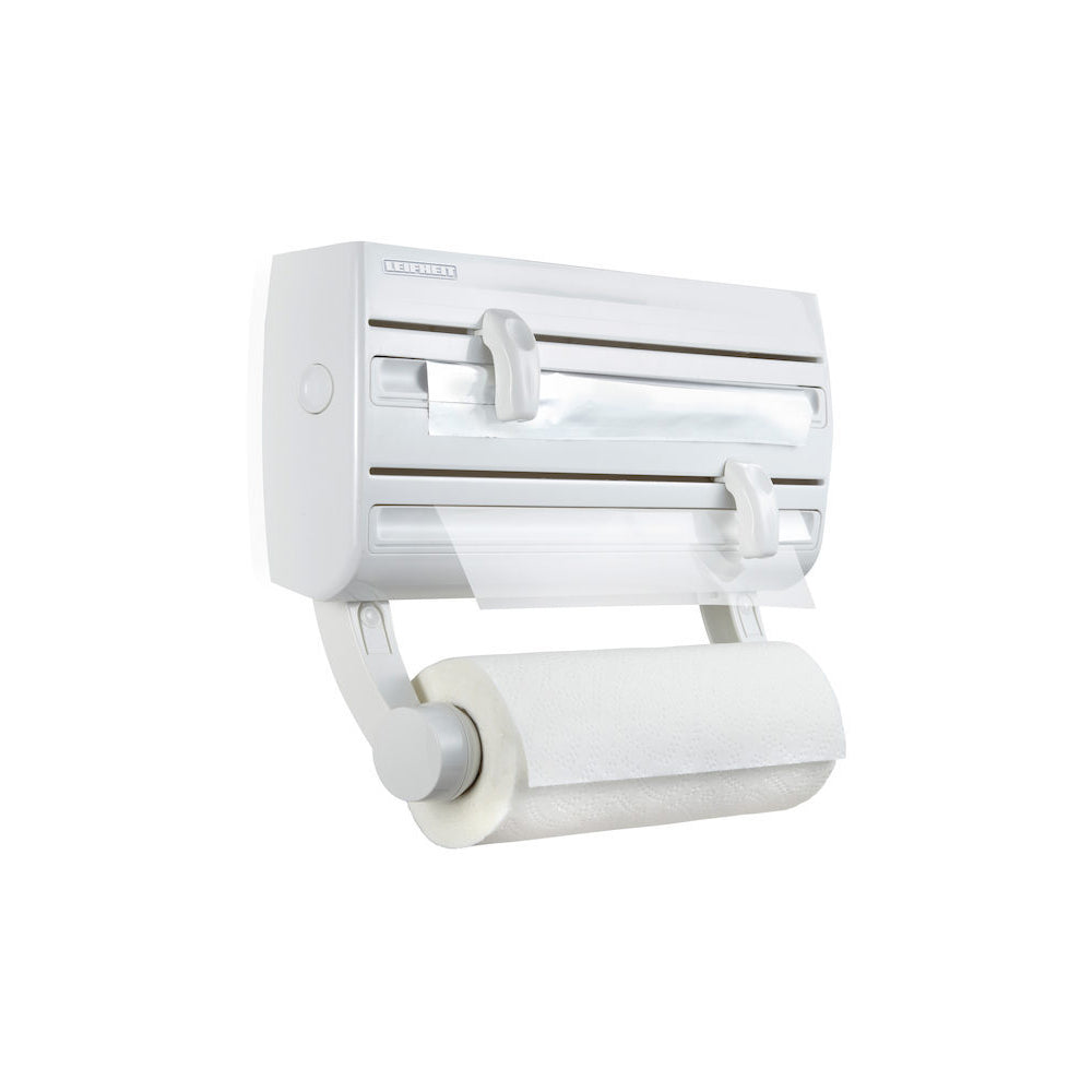 Leifheit Parat F2 Wall Mounted Kitchen Roll/Cling Wrap/Foil Holder Rack White