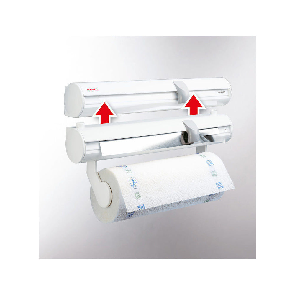 Leifheit Rolly Mobil Wall Mounted Kitchen Roll Holder/Paper Towel Rack White