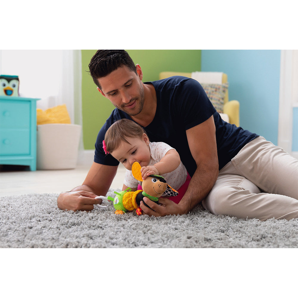 Lamaze John Deere Corn E Dog Clip & Go 13cm Plush Crinkle Sounds Toy Baby 0m+ — image 3