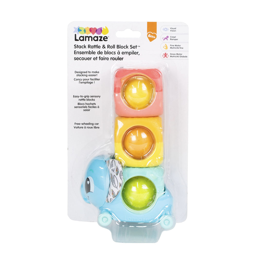 Lamaze Stack & Roll Lock & Block Baby/Newborn Child Rattle Playtoy Set 6m+ — image 3
