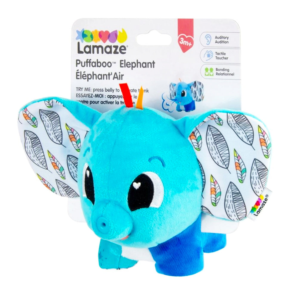 Lamaze Puffaboo Plush Peek & Puff Elephant Baby Interactive Soft Toy 3m+ 19cm — image 2