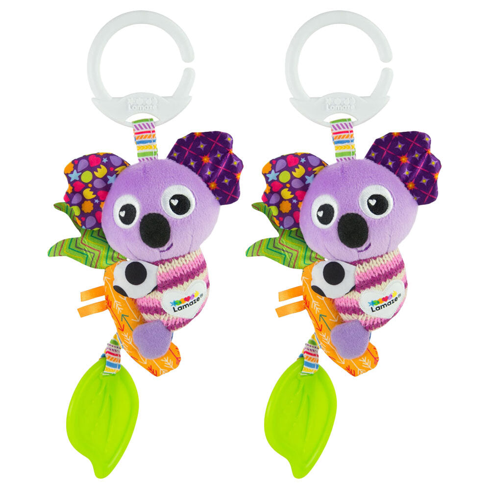 Lamaze Walla Walla Koala Mini Clip & Go Plush Filling Pram/Walker Toy 0M+ (2 Pack)