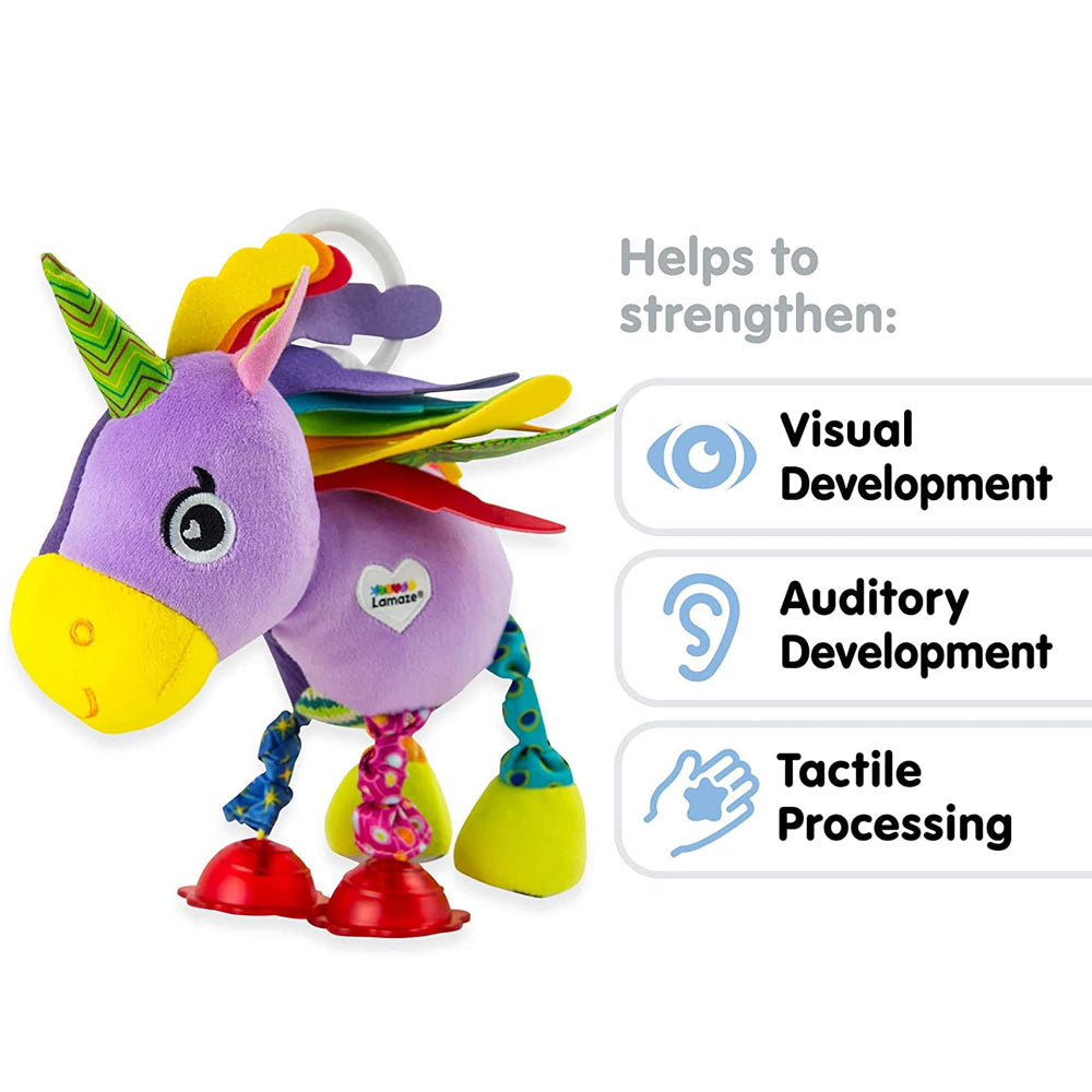 Lamaze Play & Grow 23cm Tilly Twinklewings Unicorn Baby Soft Toy w/ Clip 0m+ — image 3