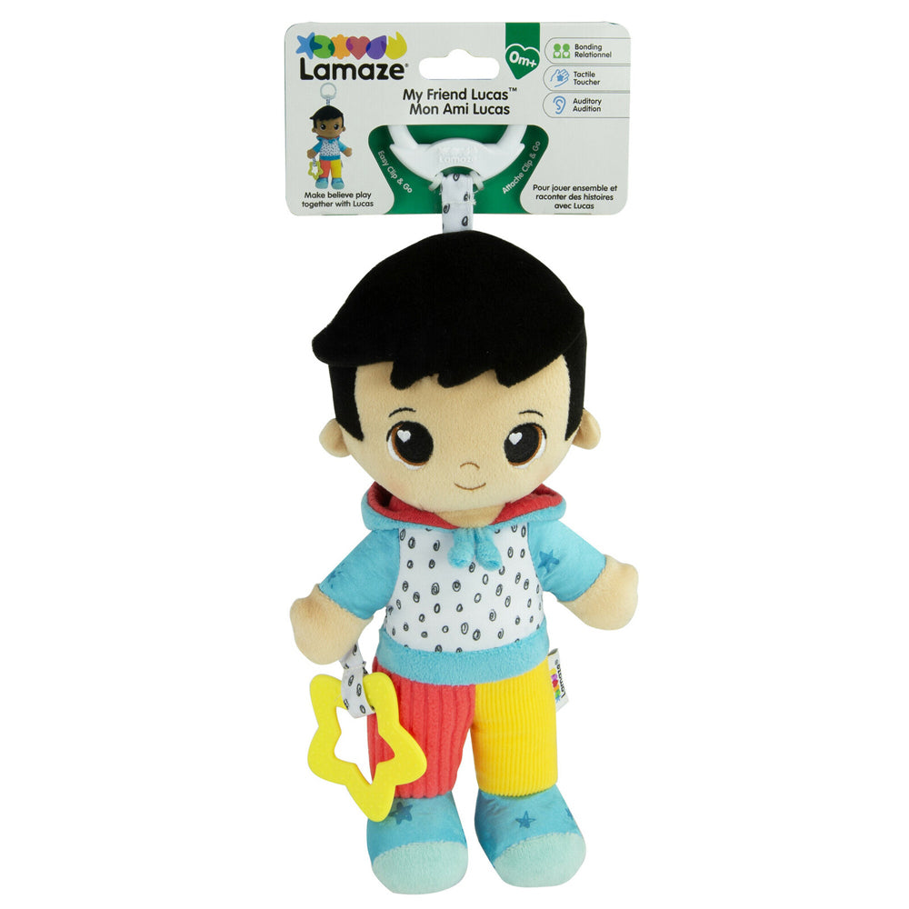 Lamaze My Friend Lucas Clip & Go Kids/Children Plush Sensory Soft Play Toy 0+ (2 Pack)