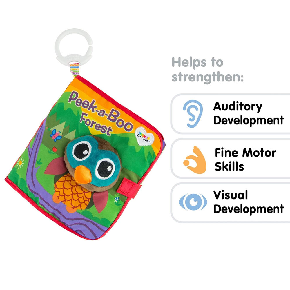 Lamaze Peek-a-Boo Forest Colourful Activity Baby Book Mirror/Texture/Pattern 0+ — image 3