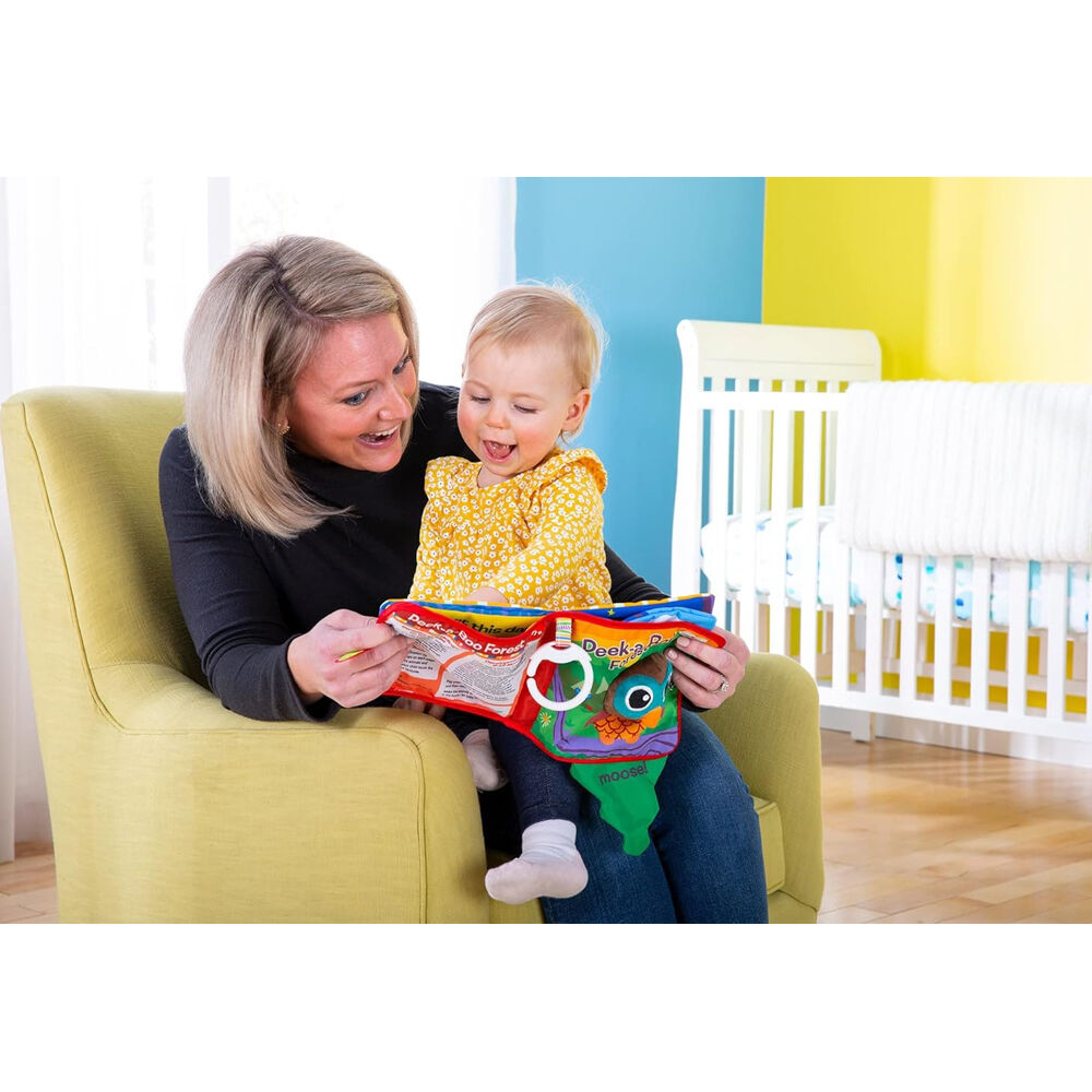 Lamaze Peek-a-Boo Forest Colourful Activity Baby Book Mirror/Texture/Pattern 0+ — image 4