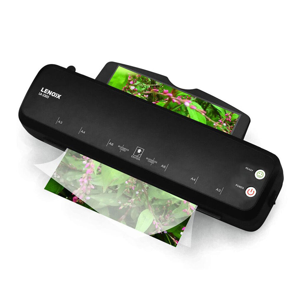 Lenoxx A3 Paper Hot Laminator Office/Business/Home w/50 Plastic Pouch Laminating Sheets — image 2