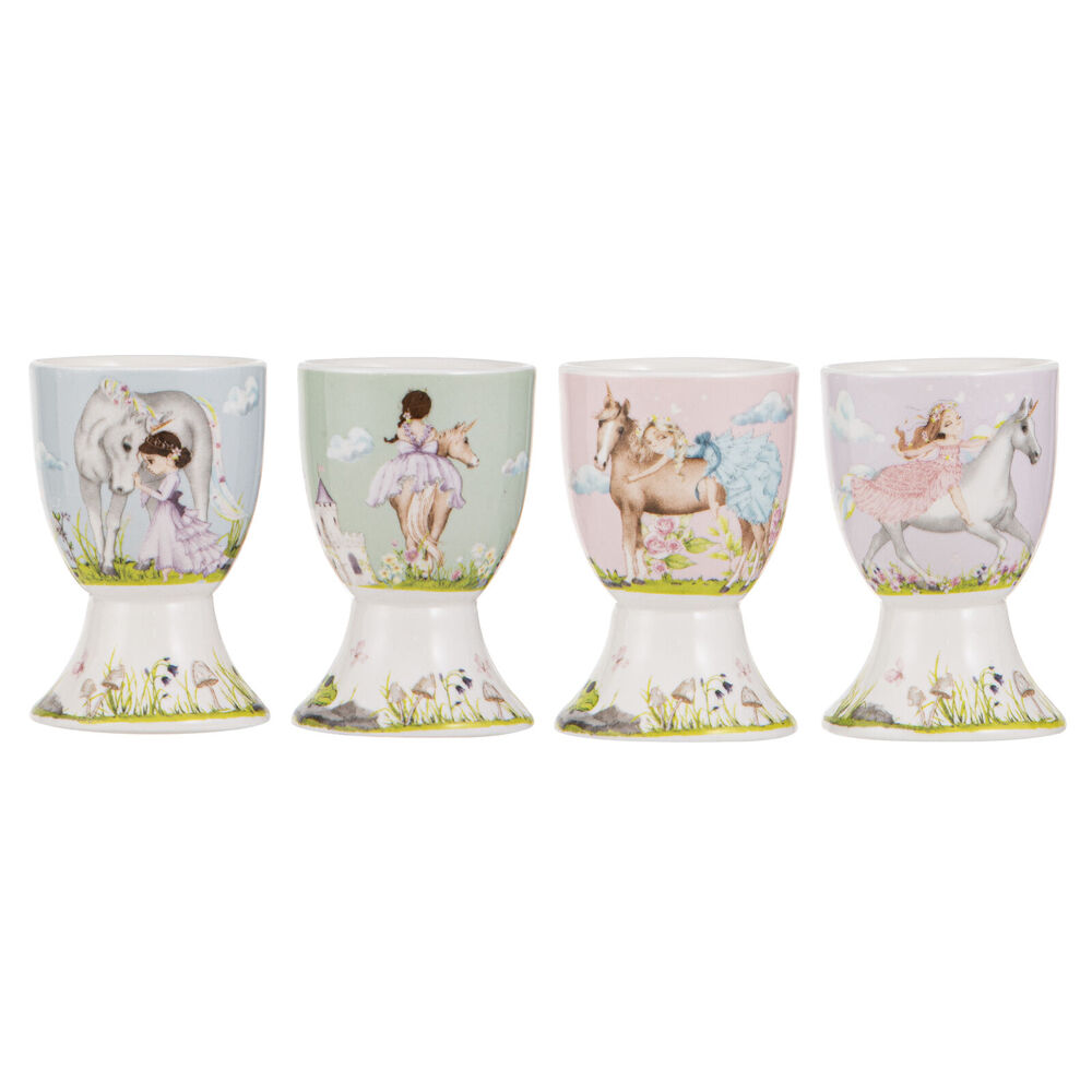 Ashdene My Unicorn Boiled Egg Serving Cup Stand Holder 4.8x7cm (4 Pieces)