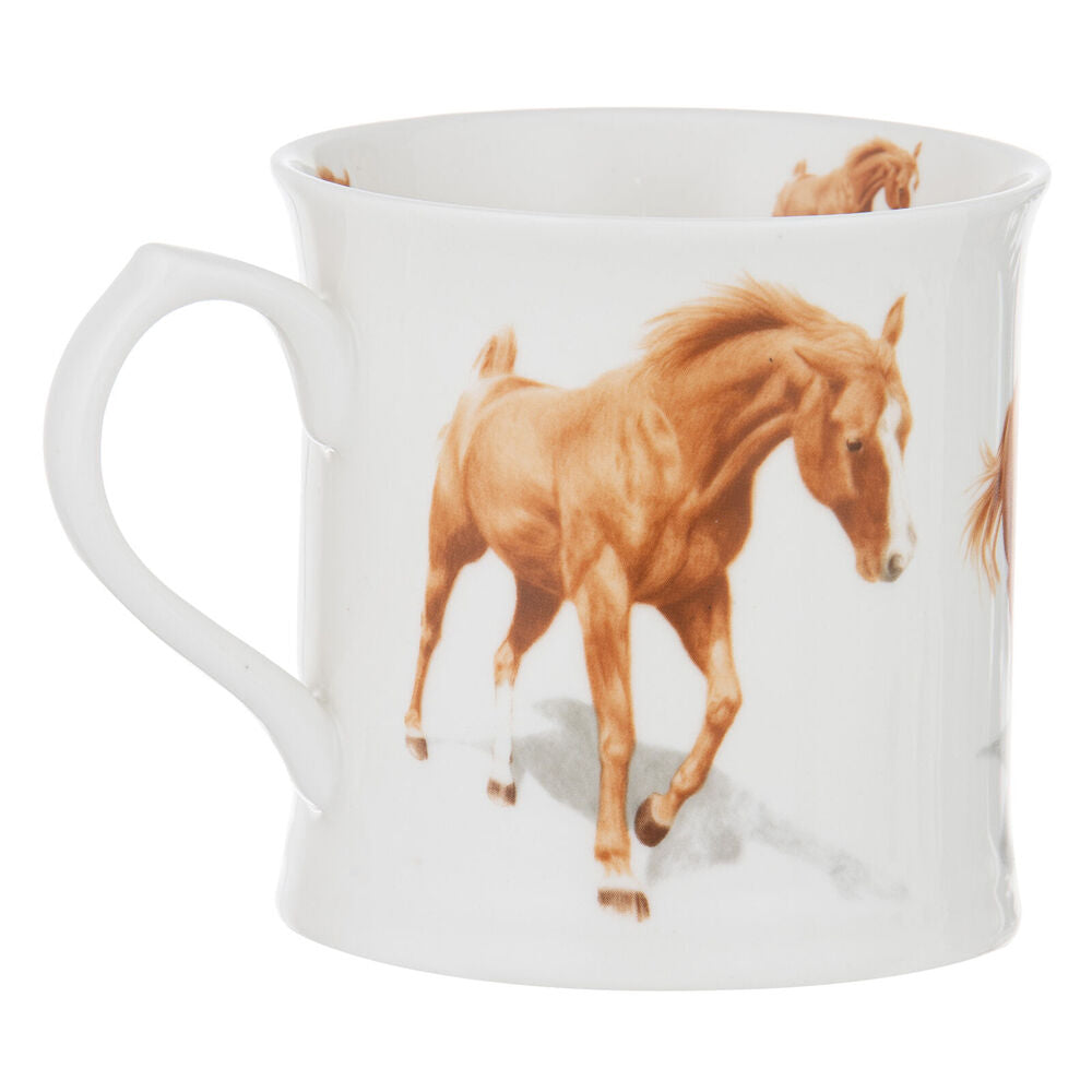 Ashdene 470ml Chestnut Horses By Charlotte New Bone China Drinking Mug