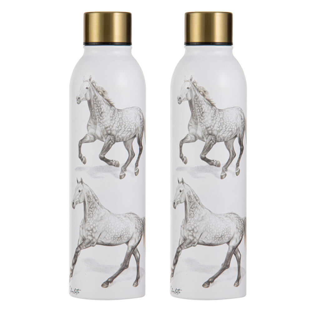 Ashdene Horses By Charlotte Grey Drink Bottle Water Flask 6.8x24.5cm (2 Pack)
