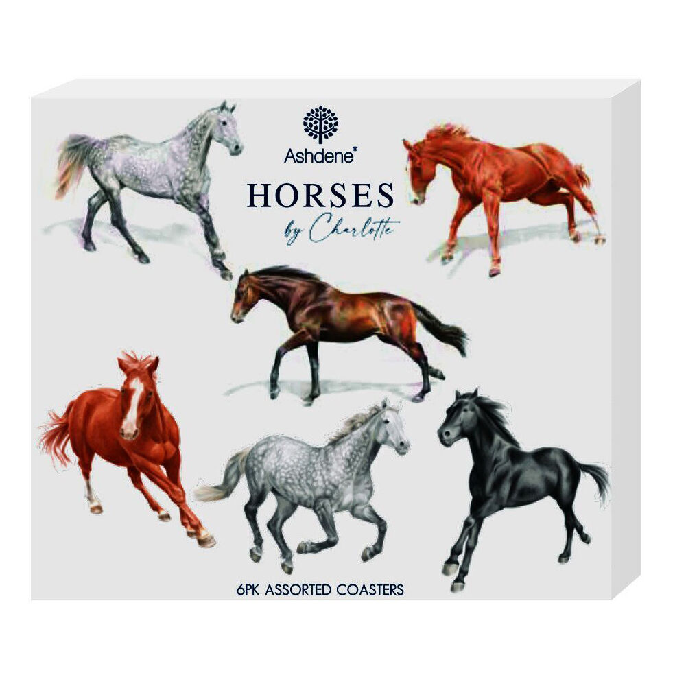Ashdene 6pc Ashdene Horses By Charlotte Cup Mug Drinks Holder Coaster 11x9.7cm (2 Pack) — image 3