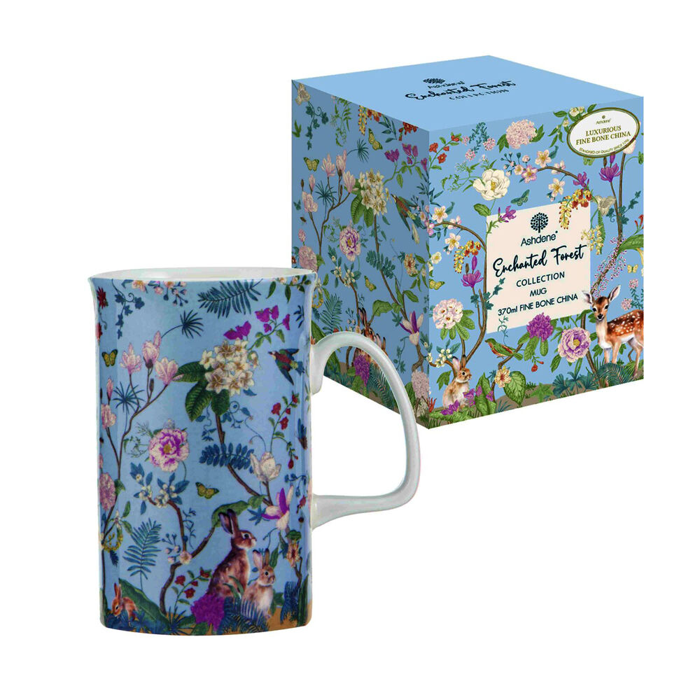 Ashdene 370ml Blue Enchanted Forest New Bone China Drinking Can Mug — image 2