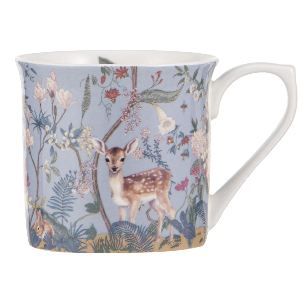 Ashdene 300ml Blue Enchanted Forest New Bone China Drinking Wide Flare Mug