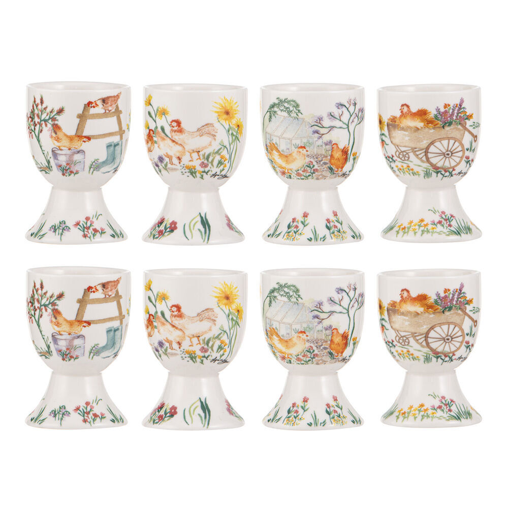 Ashdene 4pc Ashdene Garden Hens Boiled Egg Serving Cup Stand Holder 5x6.5cm (2 Pack)