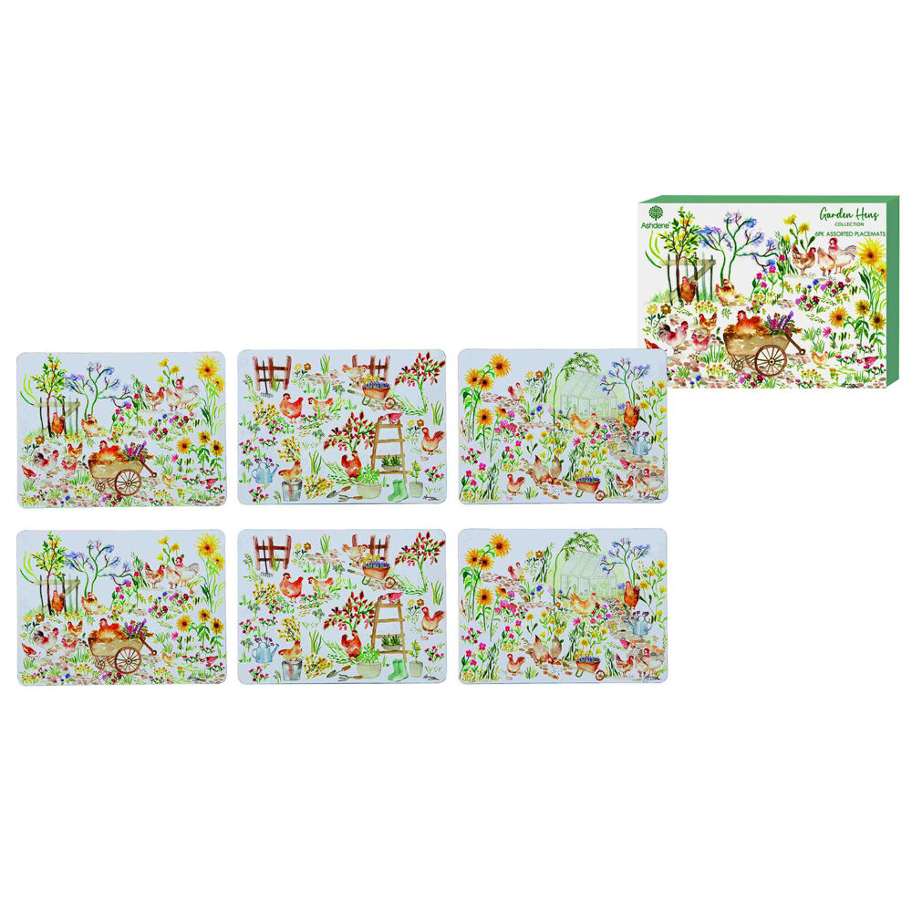 Ashdene Garden Hens Rectangle Kitchen Dining Table Placemat 29x21.5cm (6 Pieces) — image 2