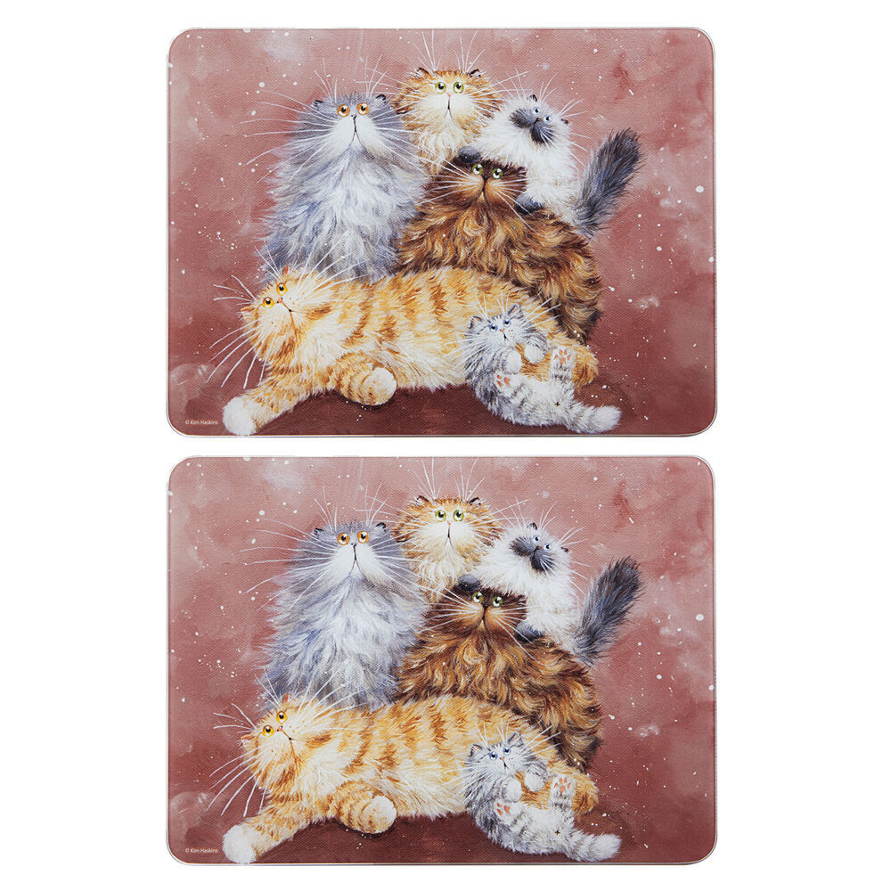 Ashdene Kim's Cats Friends Family Kitchen Mat Surface Protector 30x40cm (2 Pack)