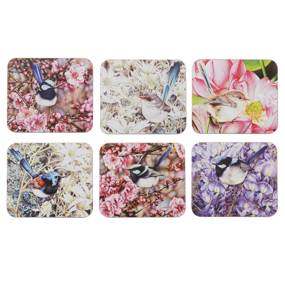 Ashdene 6pc Ashdene Pretty Little Wren Cup Mug Kitchen Drinks Coaster 11x9.7cm (2 Pack) — image 2