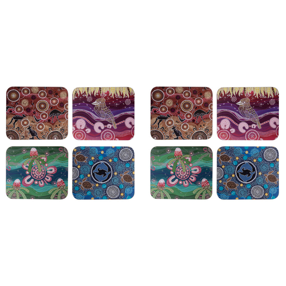 Ashdene 4pc Ashdene Spirit Land Cup Mug Kitchen Drinks Coaster 11x9.7cm (2 Pack)