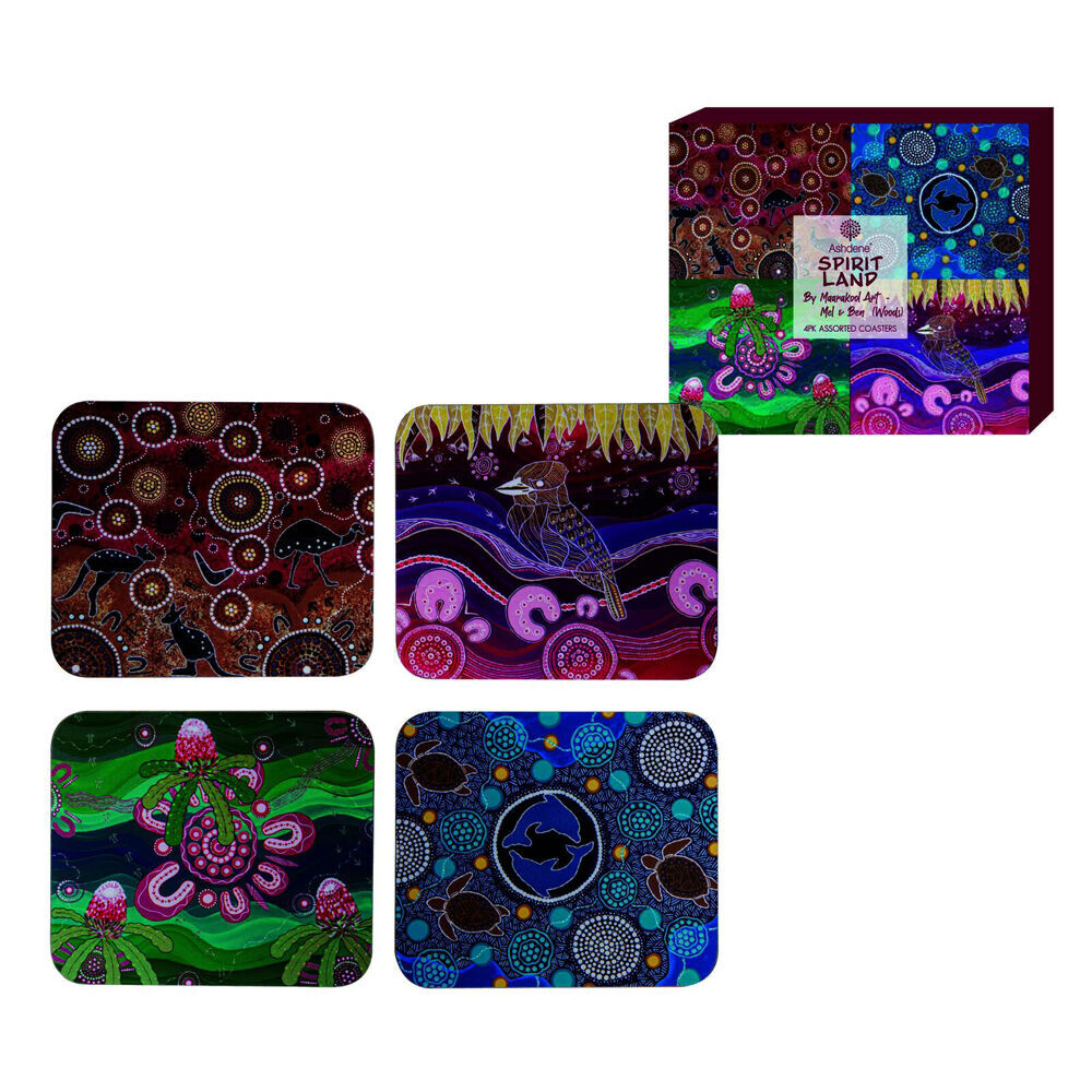 Ashdene 4pc Ashdene Spirit Land Cup Mug Kitchen Drinks Coaster 11x9.7cm (2 Pack) — image 3