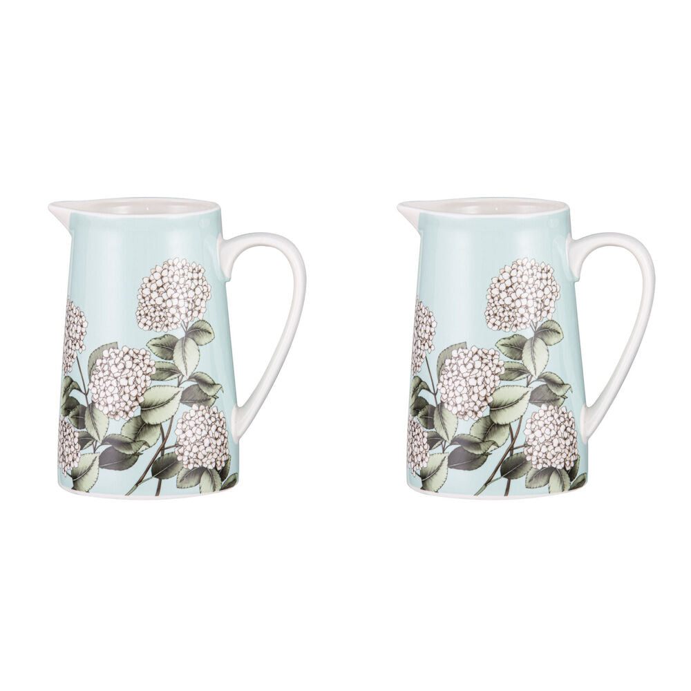 Ashdene Secret Garden Kitchen Table Pitcher New Bone China Jug 610ml Mint (2 Pack)