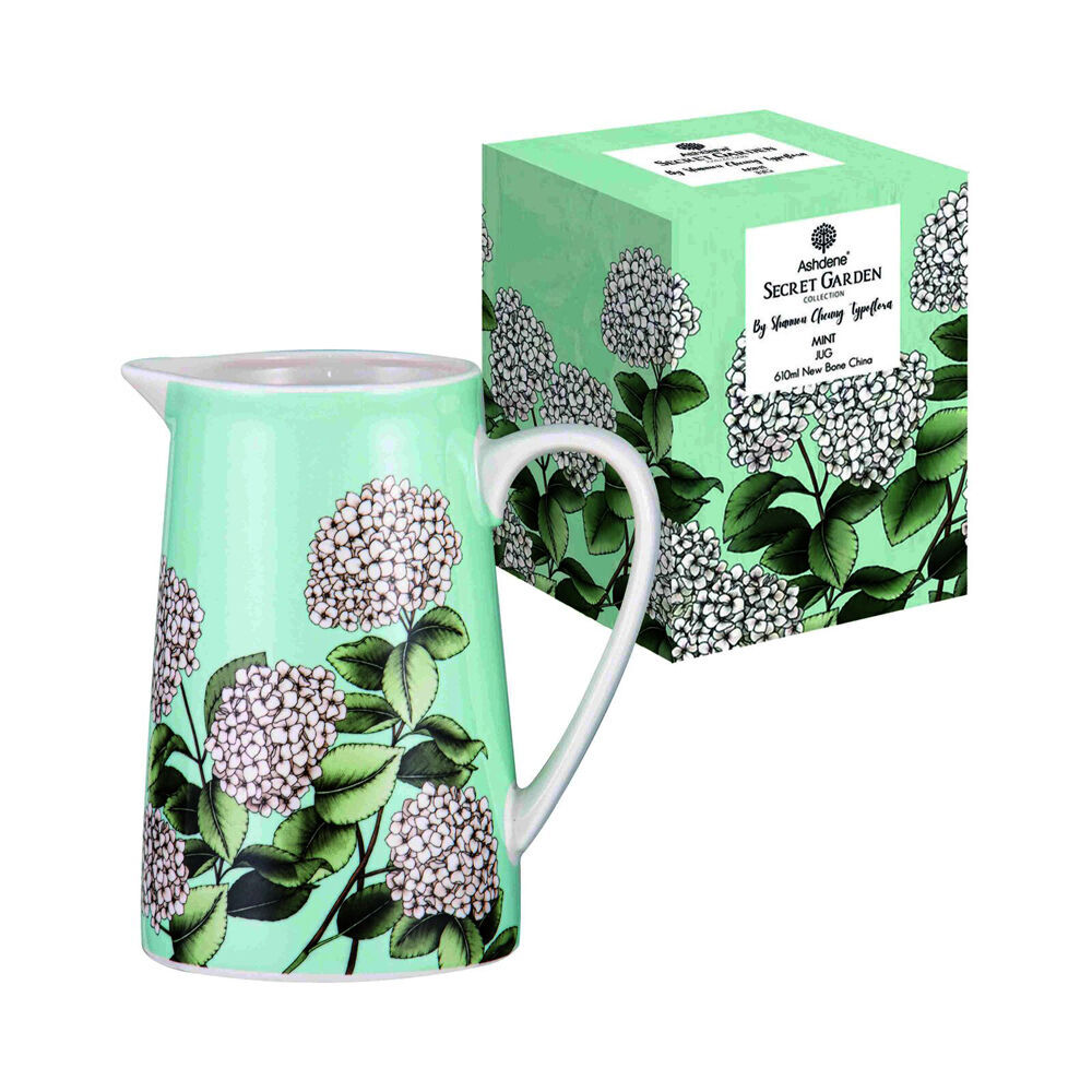 Ashdene Secret Garden Kitchen Table Pitcher New Bone China Jug 610ml Mint (2 Pack) — image 3