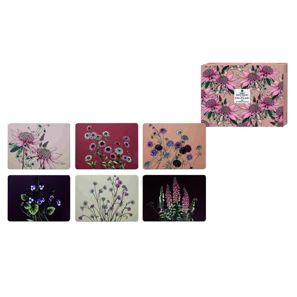 Ashdene 6pc Ashdene Secret Garden Kitchen Dining Table Placemat 29x21.5cm Pink (2 Pack) — image 3