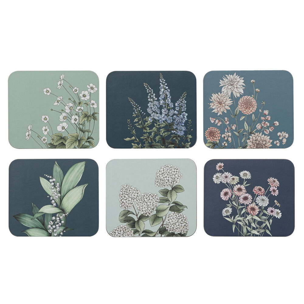 Ashdene 6pc Ashdene Secret Garden Cup Mug Kitchen Drinks Coaster 11x9.7cm Blue (2 Pack) — image 2