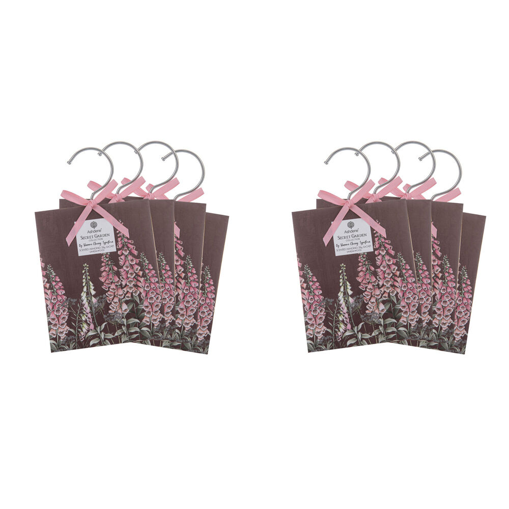 Ashdene 4pc Ashdene Secret Garden Sandalwood Hang Scented Fragrant Sachets 9.6cm 28g (2 Pack)