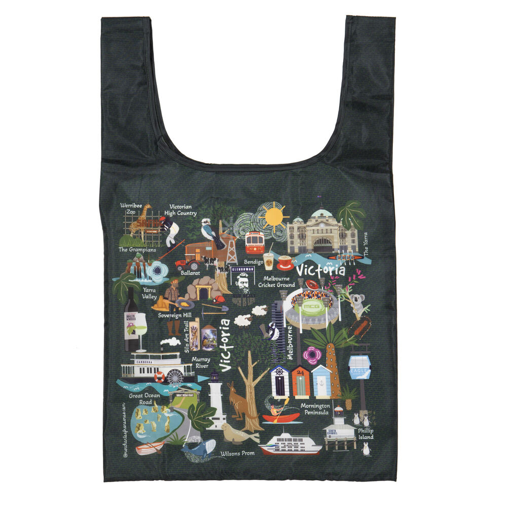 Ashdene 36x64cm Land Down Under Vic Reusable Grocery Shopping Bag