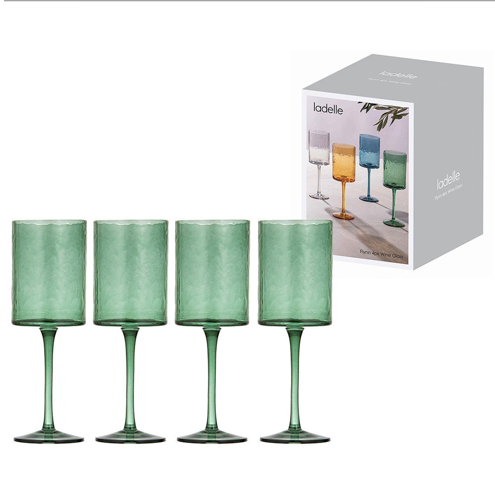 Ladelle Flynn Glass Tumbler Water/Juice Cup Drinkware Glassware 22cm Green (4 Pieces) — image 2