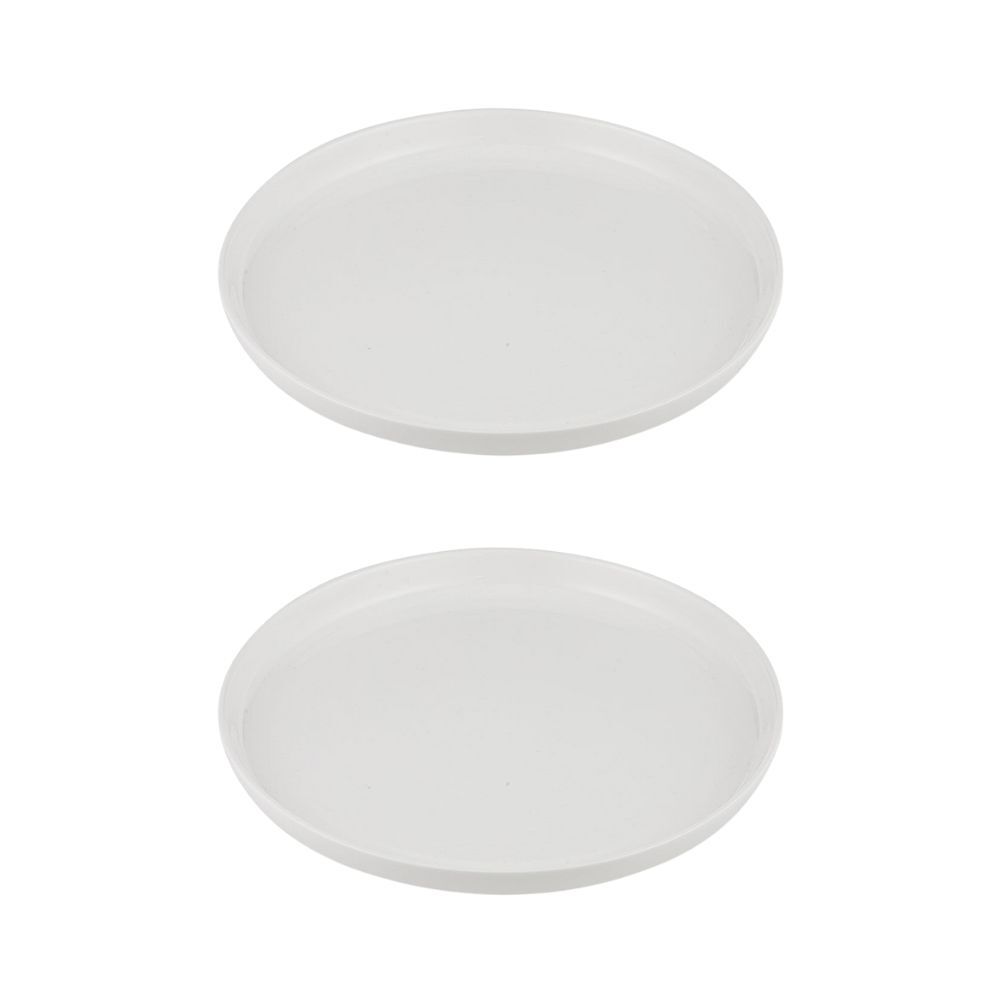 Ladelle Alto Serve & Share Round White Platter Kitchen Dinnerware/Serveware 30x3cm (2 Pack)