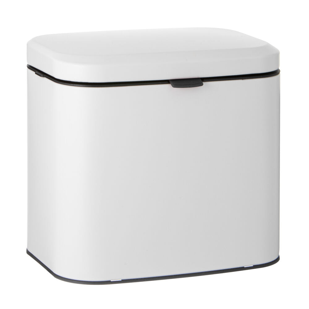 Ladelle Essentials Stainless Steel Rubbish Bin/Waste Trash Can 4L/20cm White