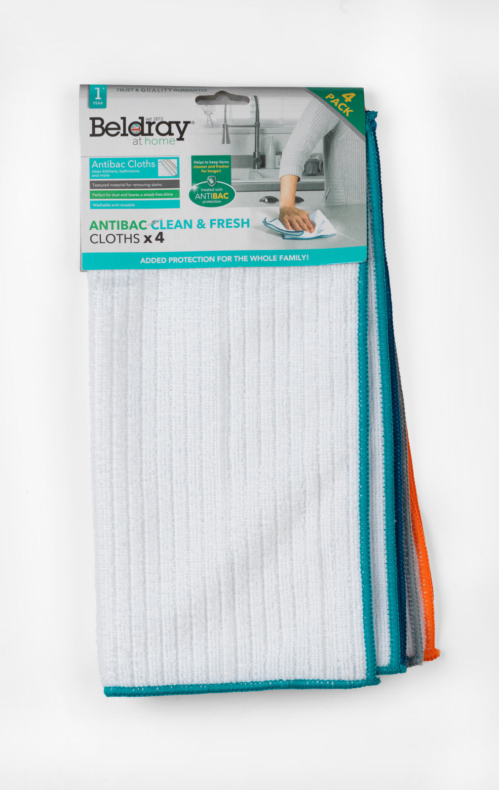 Beldray 30cm Antibacterial Home/Bathroom/Kitchen Cleaning Clean/Fresh Cloth (16 Pieces) — image 7