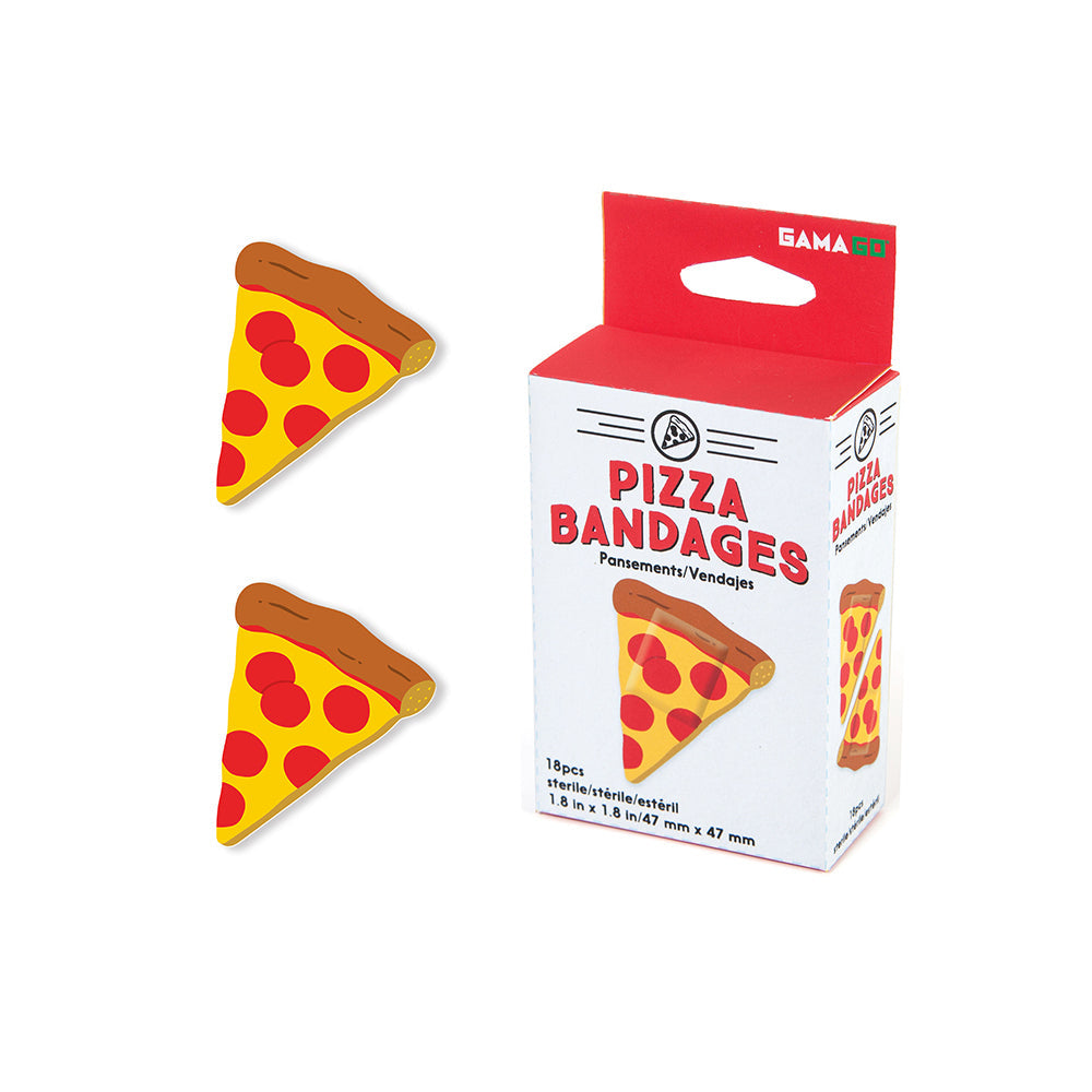 Gamago Pizza Bandages Kids First Aid Bandaid Wound Plaster w/ Box 4.7cm (18 Pieces)