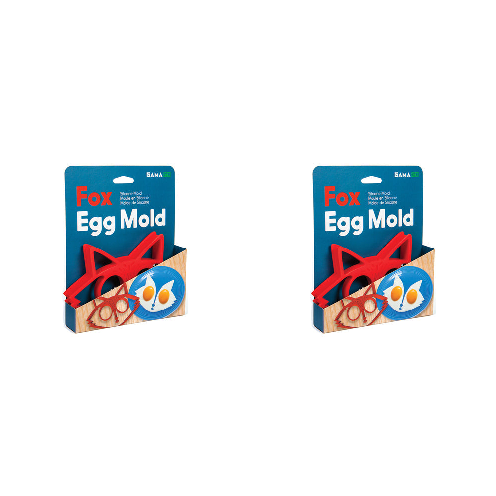 Gamago Silicone Egg Mold Fox Kitchen Cooking Tool Kitchenware 13.3x19cm Red (2 Pack)