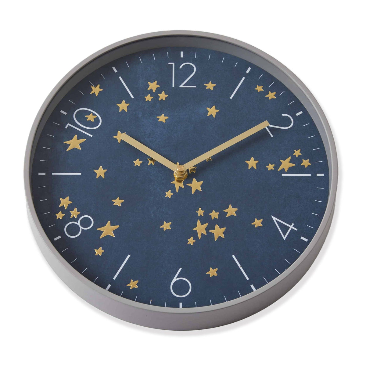 Jiggle & Giggle 30cm Starry Night Acrylic Wall Clock Hanging Analogue Decor Blue