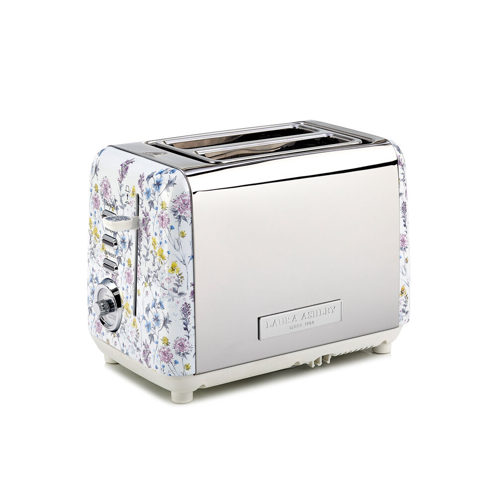 Laura Ashley Stainless Steel 2 Slice Home/Kitchen Compact Toaster Wild Meadow