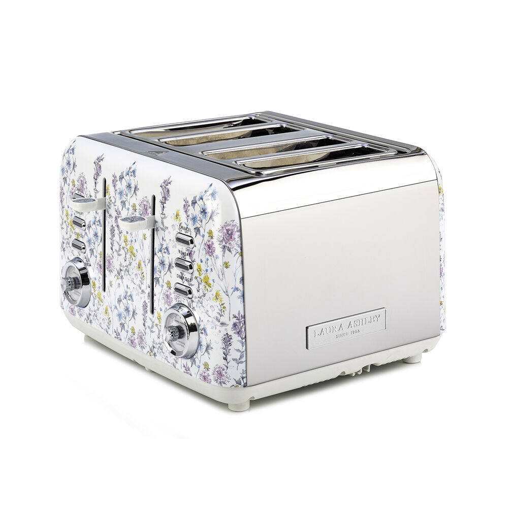 Laura Ashley Stainless Steel 4 Slice Home/Kitchen Compact Toaster Wild Meadow — image 5