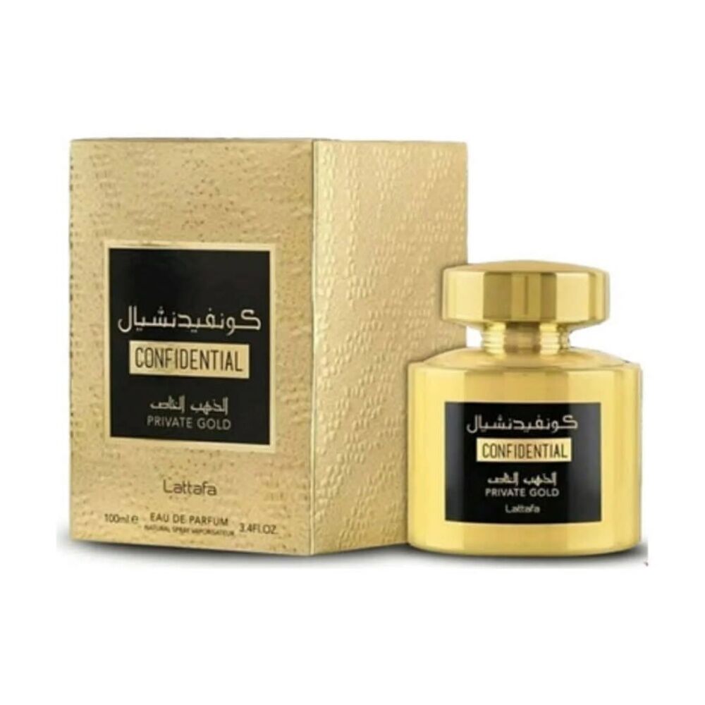 Lattafa 100mL Confidental Private Gold Unisex Fragrance EDP Eau De Parfum Spray