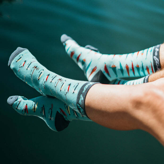 Lavley I'D Rather Be Fly Fishing Unisex Casual Outdoor Themed Crew Length Socks — image 4