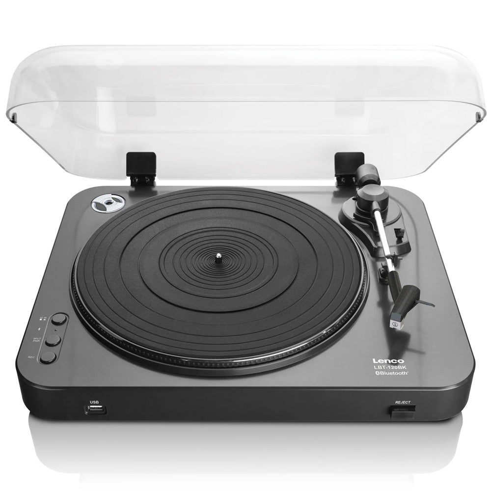 Lenco LBT-120BK Turntable Record Vinyl Player w/ Direct Encoding/Bluetooth Black