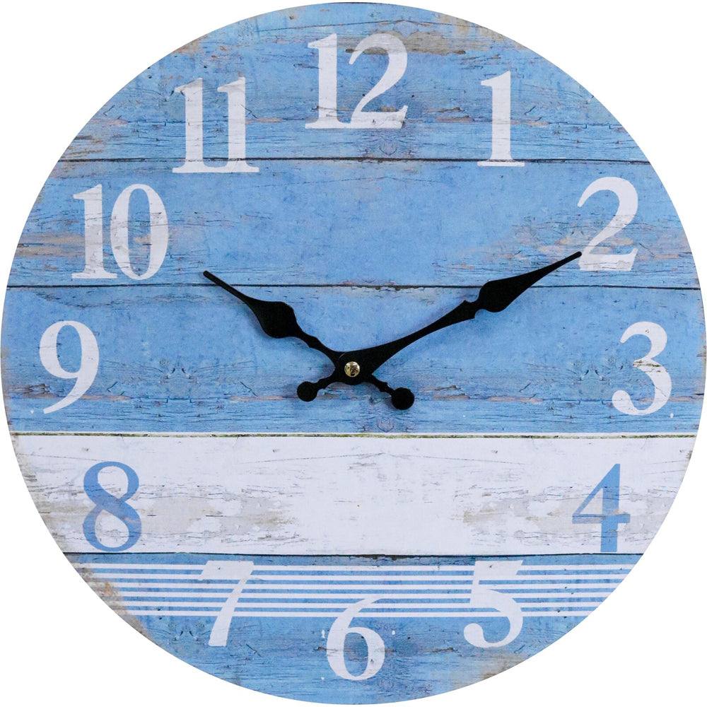 LVD Beach House Hanging Wall Clock Analogue 34cm Round Home/Office Decor (2 Pack) — image 2