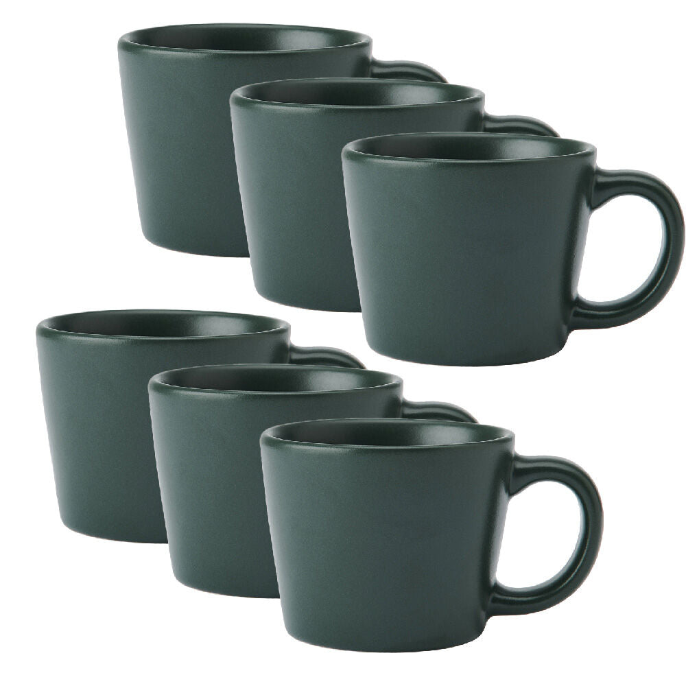 LA Cafetière La Cafetiere Ceramic Coffee Espresso Drinking Cup Mug 8x8x5cm Green (6 Pack)