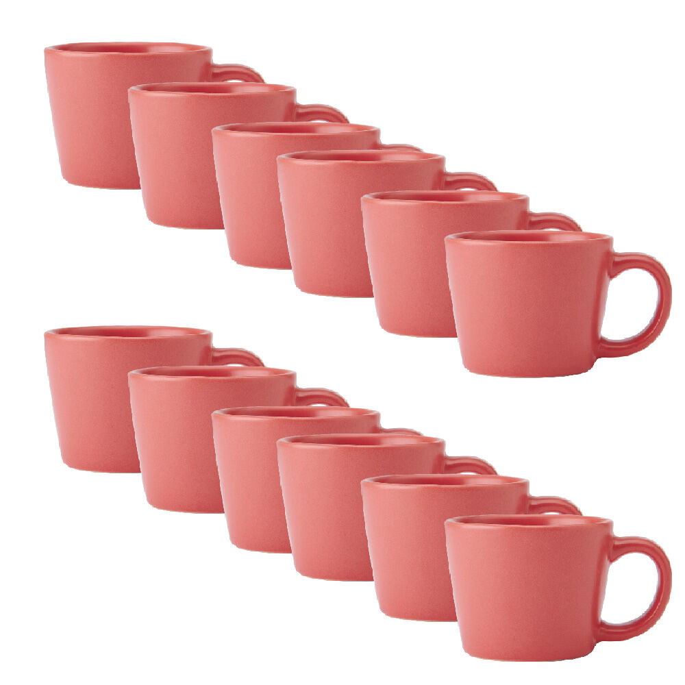 LA Cafetière La Cafetiere Ceramic Coffee Espresso Drinking Cup Mug 8x8x5cm Red (12 Pack)