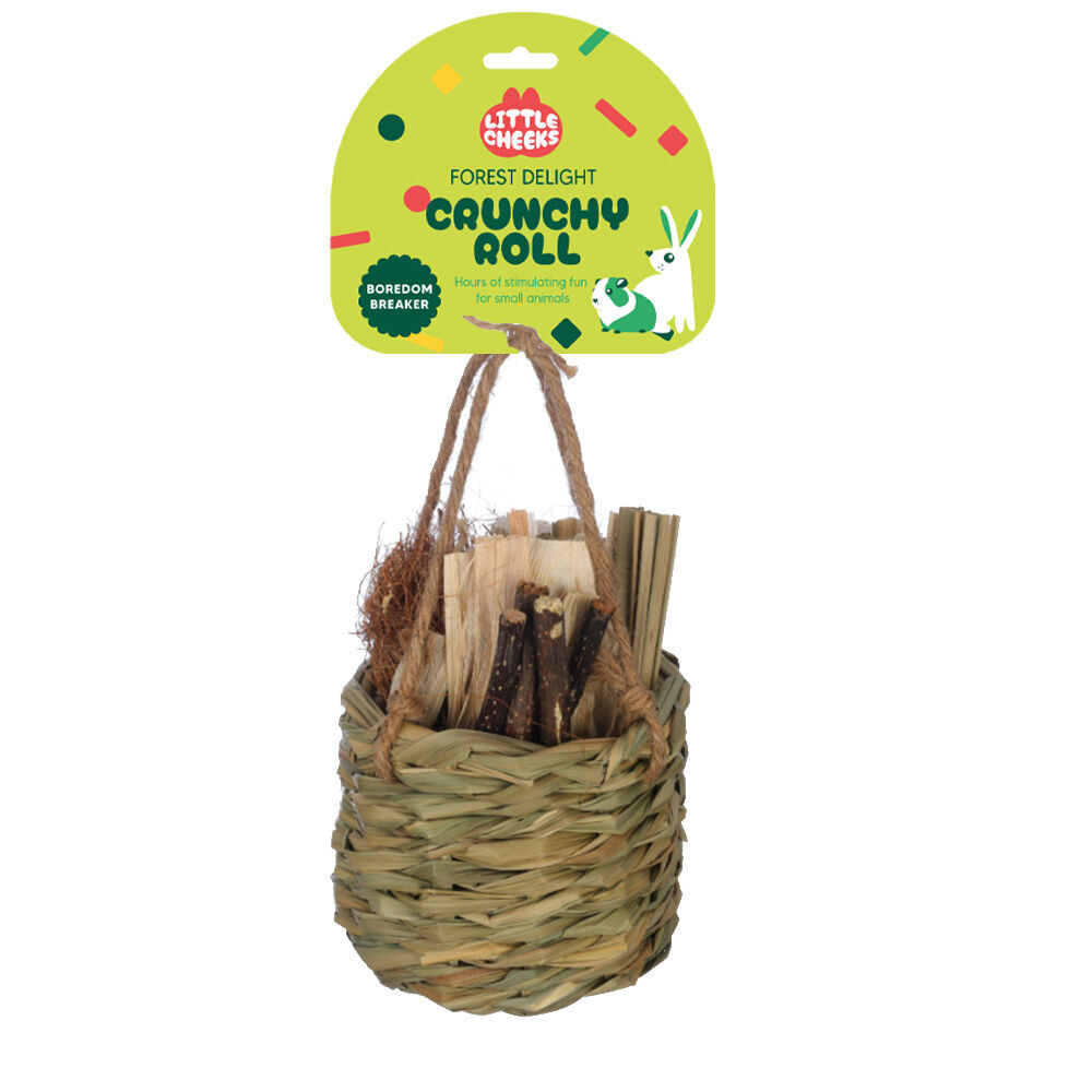 Little Cheeks Forest Delight Crunchy Roll Chew Toy for Pet Rabbit/Guinea Pig (3 Pack) — image 2