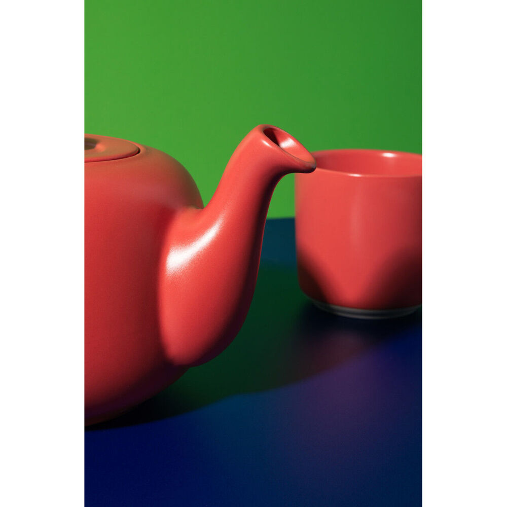 LA Cafetière La Cafetiere Stoneware Classic Teapot Kettle Serving/Brewing Pot 600ml Red — image 5