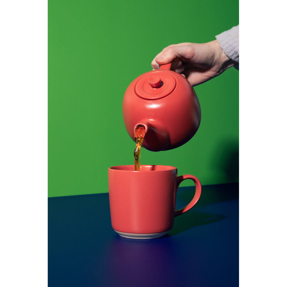 LA Cafetière La Cafetiere Stoneware Classic Teapot Kettle Serving/Brewing Pot 600ml Red — image 7