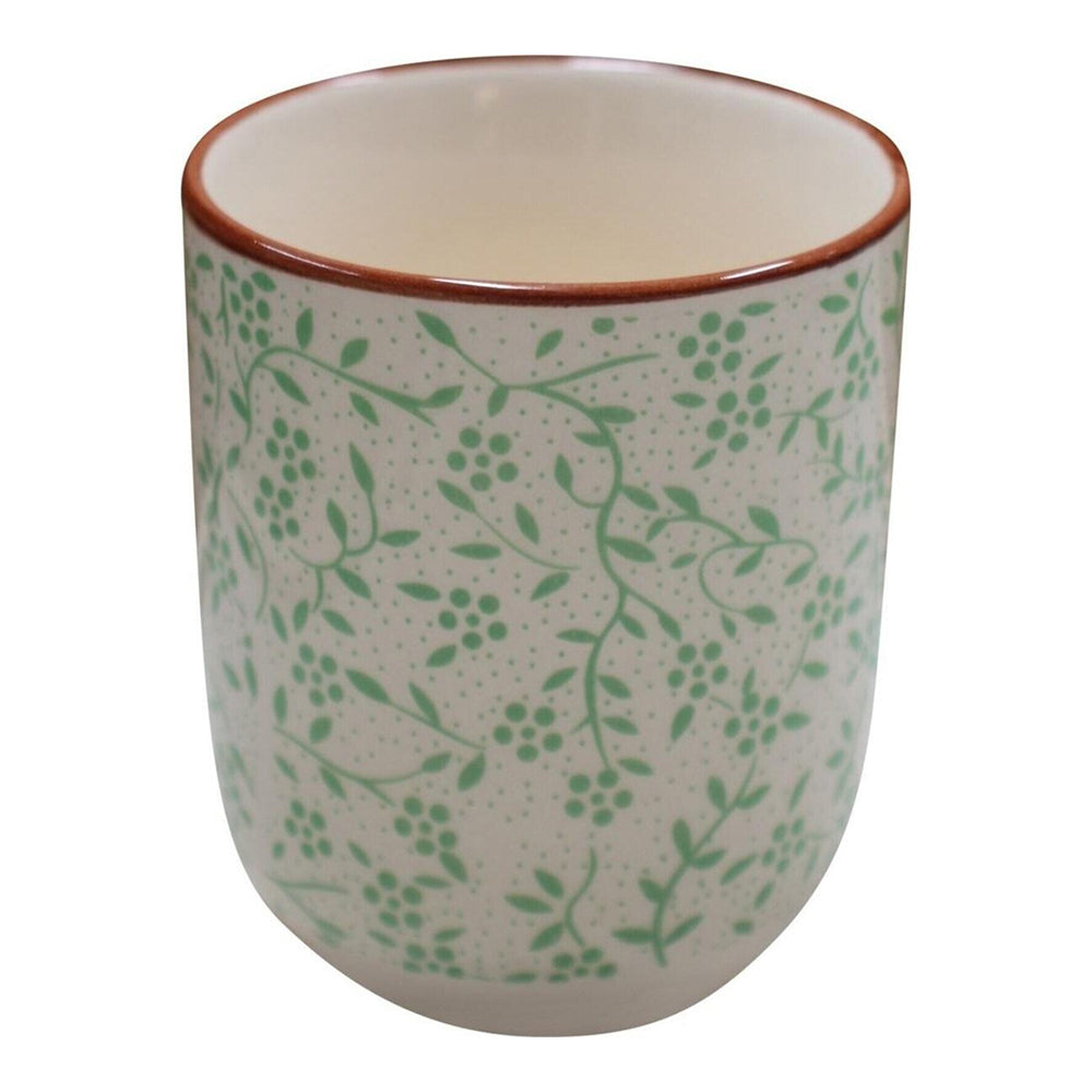 LVD Jappa Ceramic 8cm Coffee/Tea Water Cup Cylindrical Drinkware Milk Mug Green Vine